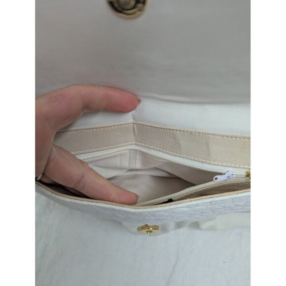 2 bags by Sylvia Cee vintage 1980s floral purse, white peach pink 44" strap P6 - Picture 6 of 12